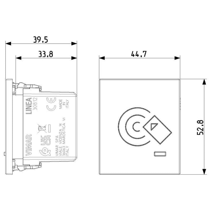 Vimar 30812.B RFID-Badgeleser 240 V