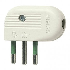 Vimar Mille 01041.B Flachstecker 2P+E Zubehör 10 A 250 V Weiß