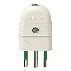 Vimar 01021.B Stecker 2P+E Zubehör 10 A 250 V weiß