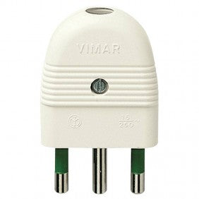 Vimar Mille Platzsparender Stecker 2P+E Mille 01026.B Zubehör 16 A 250 V Weiß 01026.B