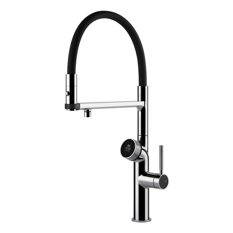 Gessi Einhebelmischer semi-professionell H. 51 cm, mit schwenkbarem Auslauf und Mehrfunktionsausgabesystem, Chromfinish VITA 60722#031