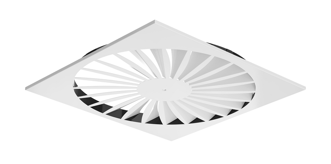 Systemair VVKN-B-S-SW 625 – Drallauslass, quadratisch 625 × 625 mm