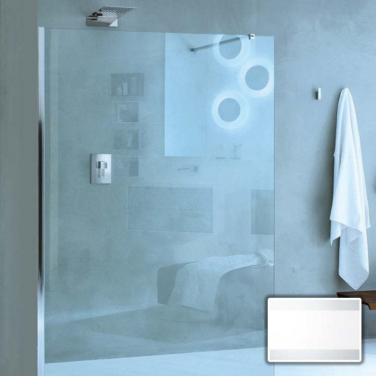 Inda Walk-In Duschwand aus 8 mm Sicherheitsglas, Glas mit Siebdruckstreifen, Antikalkbehandlung B25810AN731A