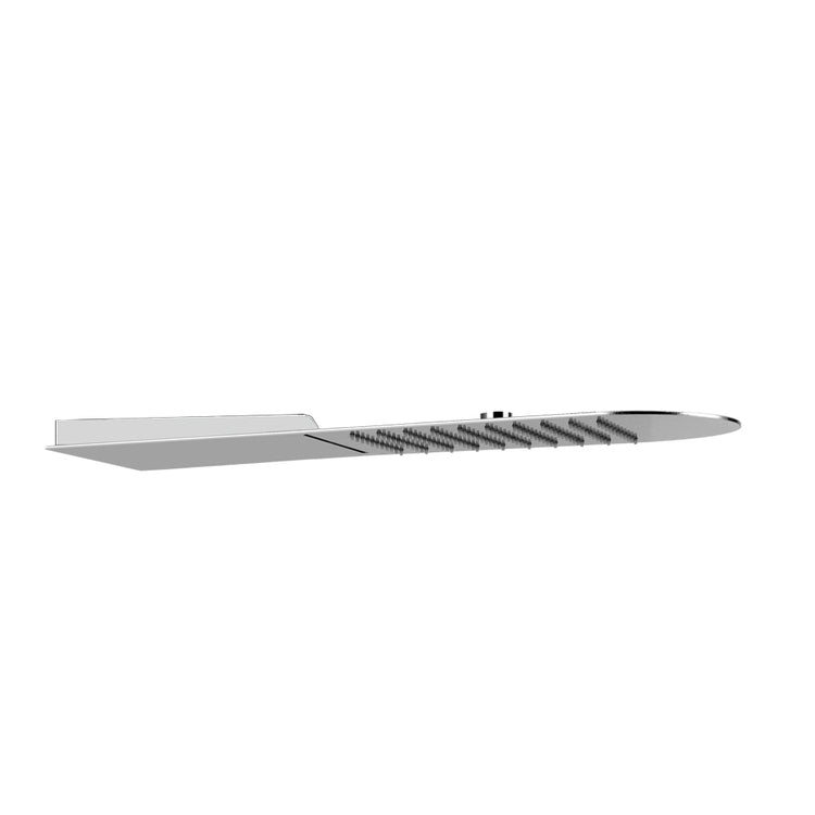 Gessi Multifunktions-Wandsystem Rund 200 mit Regen-/Wasserfallfunktionen, Oberfläche Mirror Steel WELLNESS 33053#238