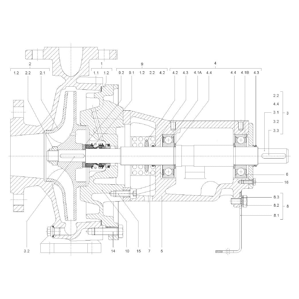 Explosionszeichnung Wilo CronoNorm-NL150 – Ersatzteil DISTANZRING 48x28 SERIE35 NL (Art. 2106272)