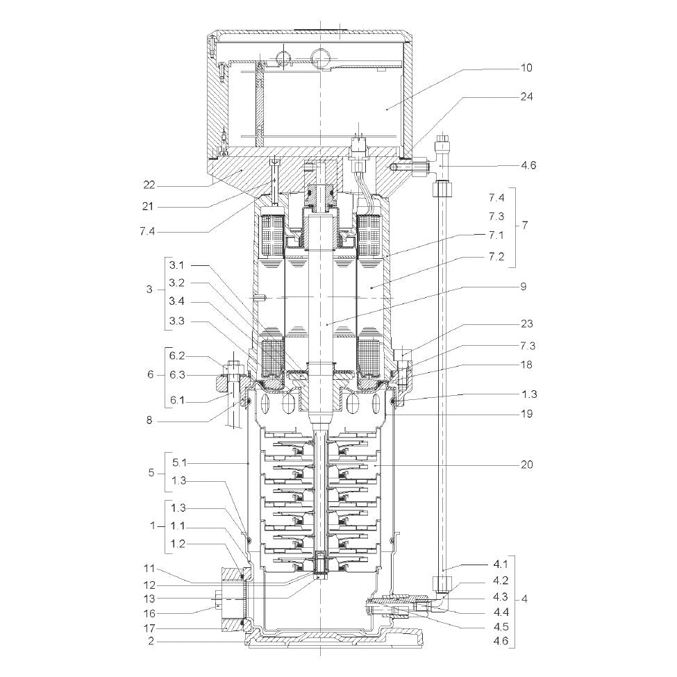 Explosionszeichnung Wilo Comfort-N-Vario COR MVISE/VR, Comfort-N-Vario COR-1 MVISE/GE – Ersatzteil Leitung MVISE206/406 Set (Art. 2020567)