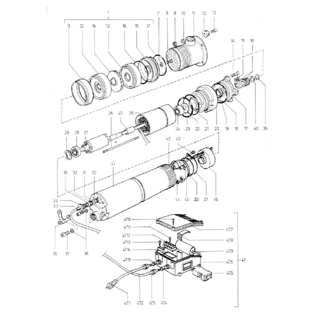 Explosionszeichnung Wilo Sub-TWU 5 – Ersatzteil Schelle ab 10/95 (Art. 2014641)