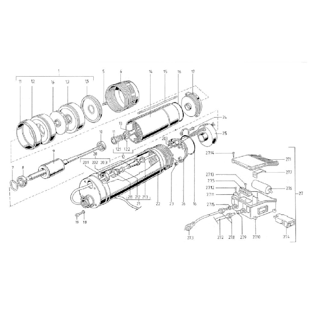 Explosionszeichnung Wilo Sub-TWU 5 – Ersatzteil Gleitringdichtung SET (Art. 2004180)