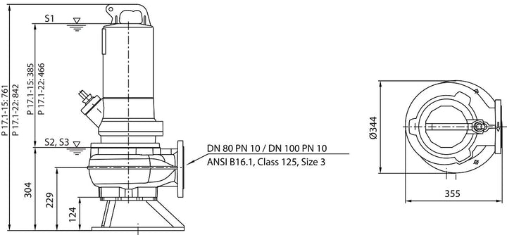 WILO Vollüberflutbare Abwasser-Tauchmotorpumpe Rexa PRO V08DA-244/EAD0X2-T0105-540-O Art. 6082821