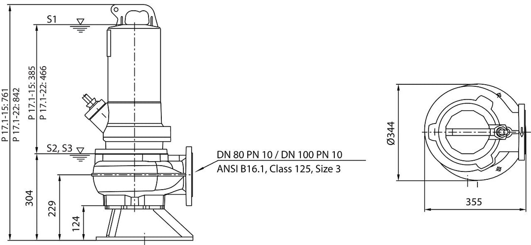 WILO Vollüberflutbare Abwasser-Tauchmotorpumpe Rexa PRO V08DA-245/EAD0X2-T0105-540-O Art. 6082822