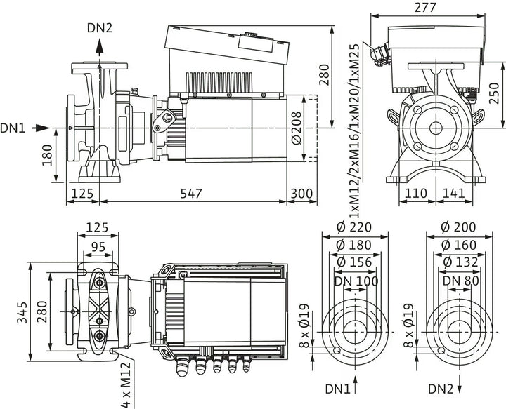 WILO Hocheffizienz-Blockpumpe Stratos GIGA B 80/1-32/5,6-R1 Art. 2189152