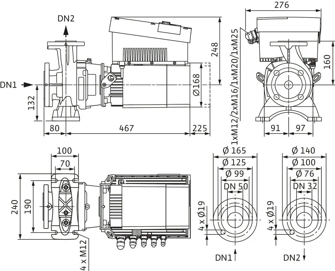 WILO Hocheffizienz-Blockpumpe Stratos GIGA B 32/1-48/4,5-R1-S1 Art. 2189294