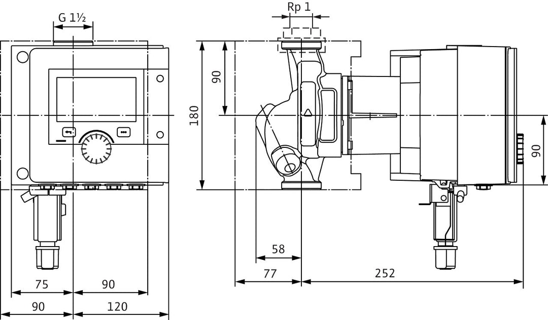 WILO Trinkwarmwasser Stratos MAXO-Z 25/0,5-6 PN 16 Art. 2186307