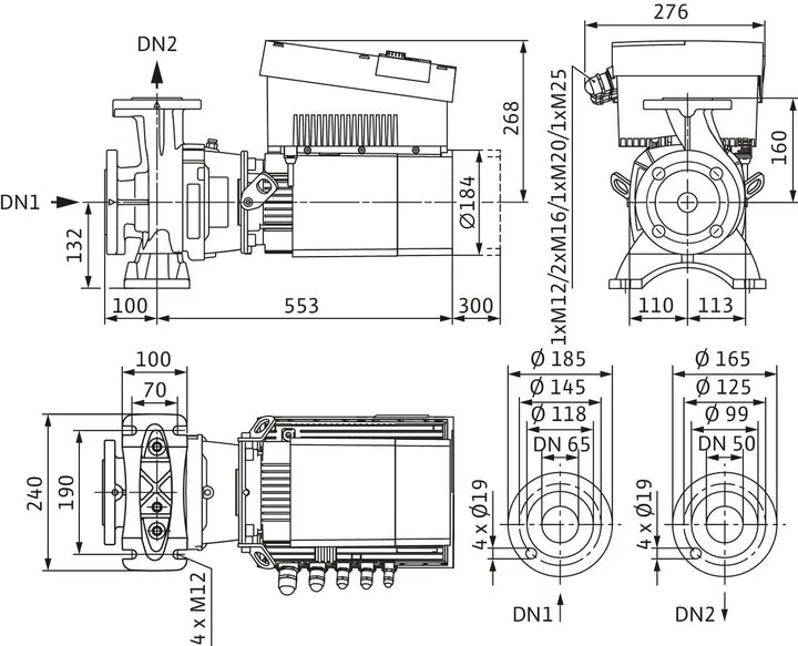 WILO Hocheffizienz-Blockpumpe Stratos GIGA B 50/1-37/5,0-R1-S1 Art.2189316