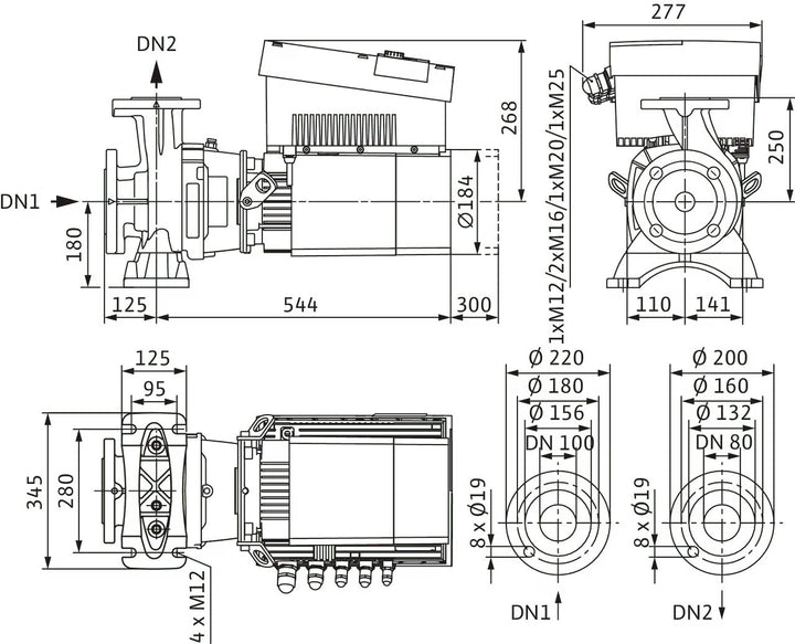 WILO Hocheffizienz-Blockpumpe Stratos GIGA B 80/1-27/4,5-R1-S1 Art.2189321