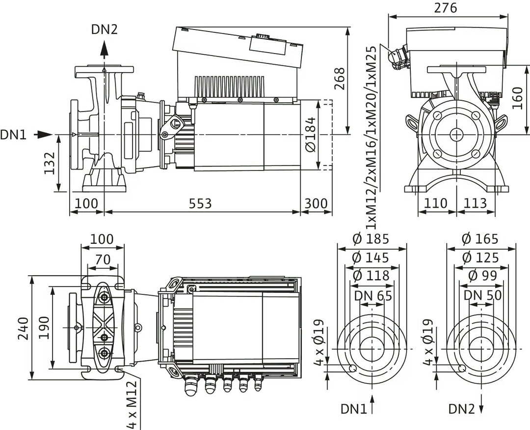WILO Hocheffizienz-Blockpumpe Stratos GIGA B 50/1-37/5,0-R1 Art. 2189148