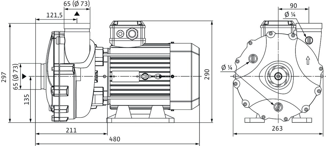 WILO Trockenläufer BAC 70/135-3/2-DM/R-2 Art. 4213201