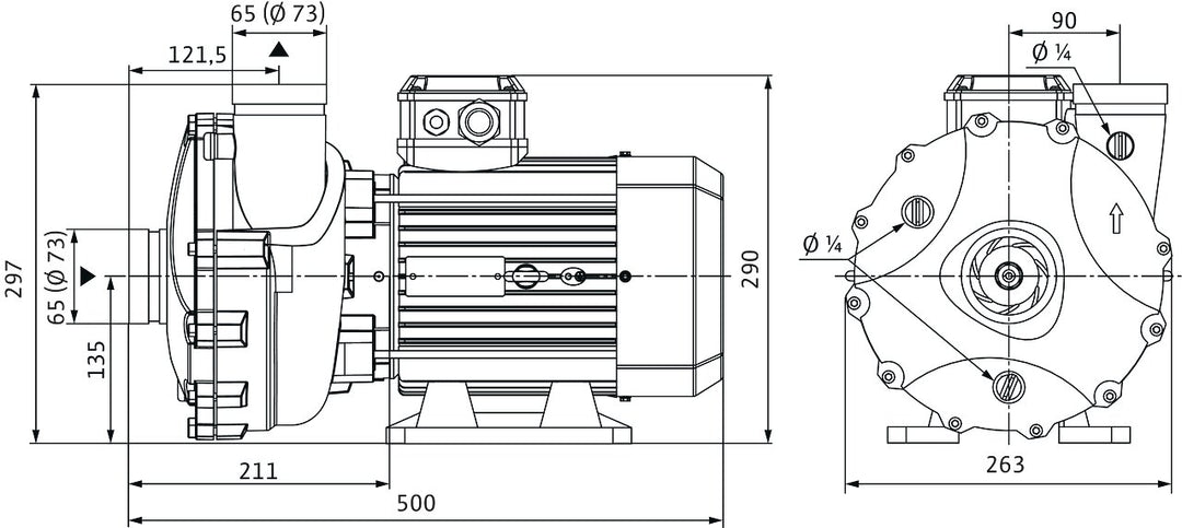 WILO Trockenläufer BAC 70/135-4/2-DM/R-2 Art. 4213202