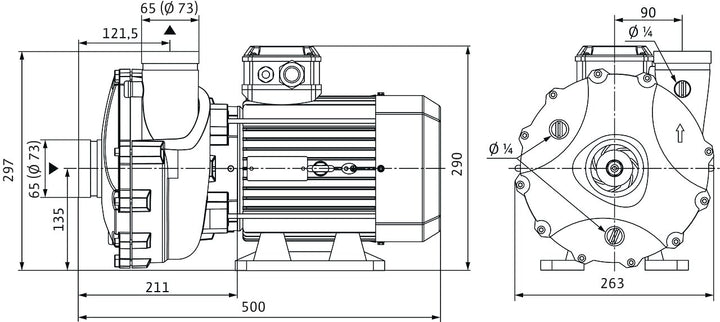 WILO Trockenläufer BAC 70/135-4/2-DM/R-2 Art. 4213202
