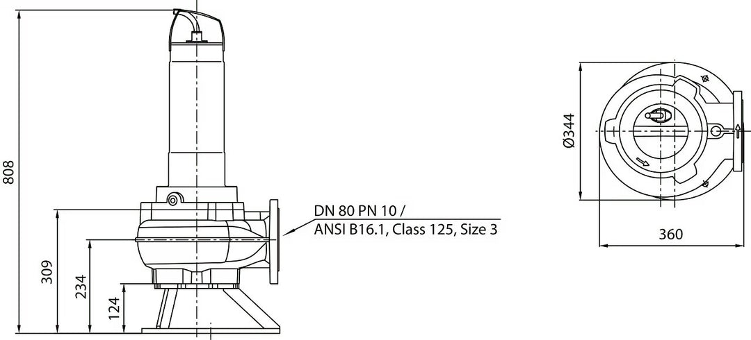 WILO Abwasser-Tauchmotorpumpe Rexa FIT V08DA-524/EAD0-4-T0035-540-O Art. 6065931