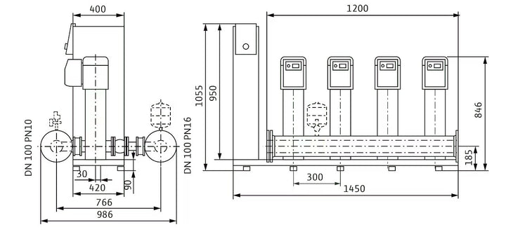 WILO Kompakte Druckerhöhungsanlage SiBoost Smart 4 HELIX VE1602 Art. 2536341