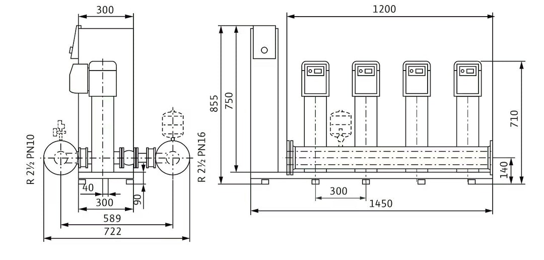 WILO Kompakte Druckerhöhungsanlage SiBoost Smart 4 HELIX VE403 Art. 2537346