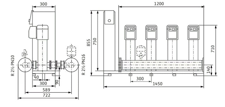 WILO Kompakte Druckerhöhungsanlage SiBoost Smart 4 HELIX VE403 Art. 2537346