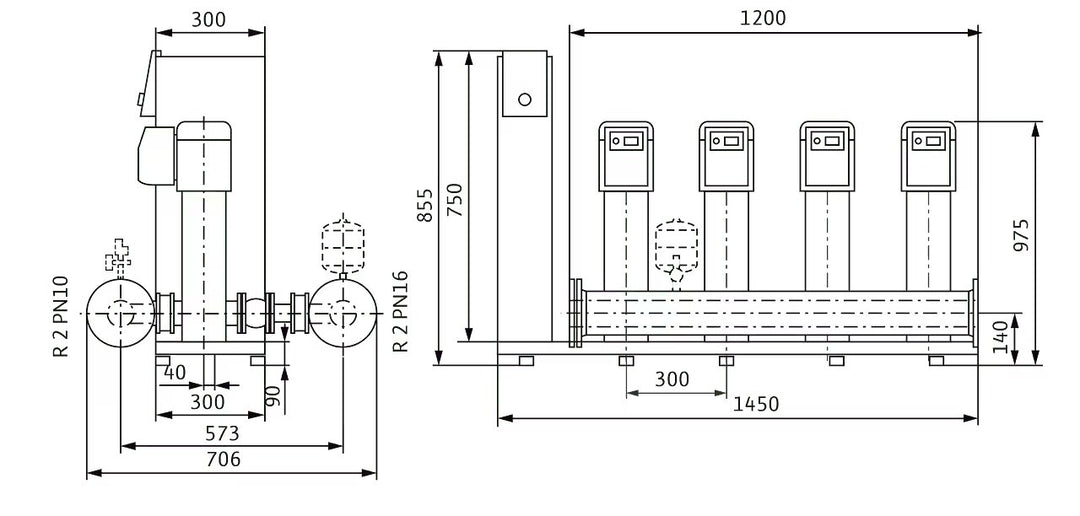 WILO Kompakte Druckerhöhungsanlage SiBoost Smart 4 HELIX VE211 Art. 2541595