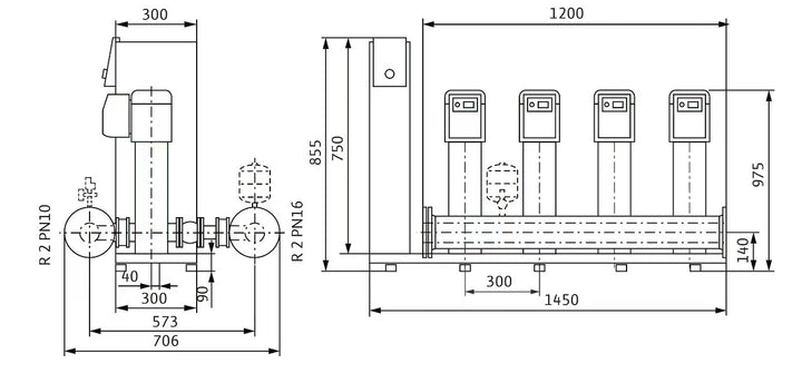 WILO Kompakte Druckerhöhungsanlage SiBoost Smart 4 HELIX VE211 Art. 2541595