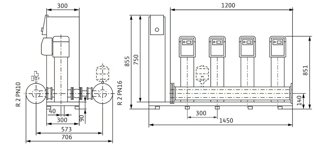 WILO Kompakte Druckerhöhungsanlage SiBoost Smart 4 HELIX VE208 Art. 2541594