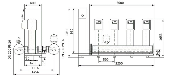 WILO Kompakte Druckerhöhungsanlage SiBoost Smart 4 HELIX VE5205-ES Art. 2547371