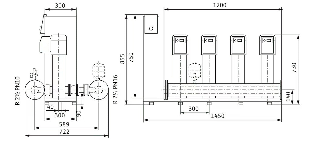 WILO Kompakte Druckerhöhungsanlage SiBoost Smart 4 HELIX VE602 Art. 2537348