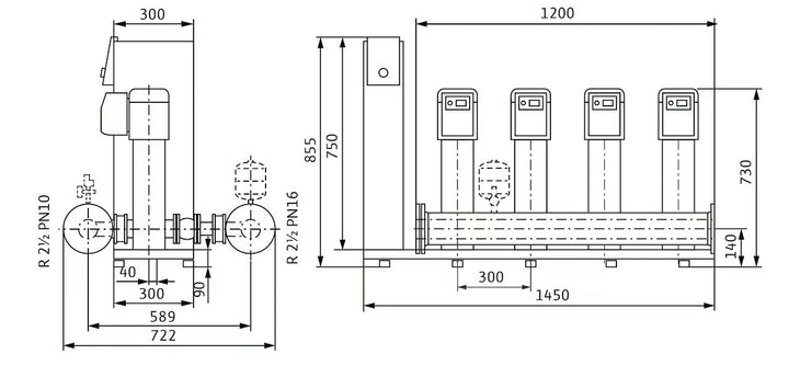 WILO Kompakte Druckerhöhungsanlage SiBoost Smart 4 HELIX VE602 Art. 2537348