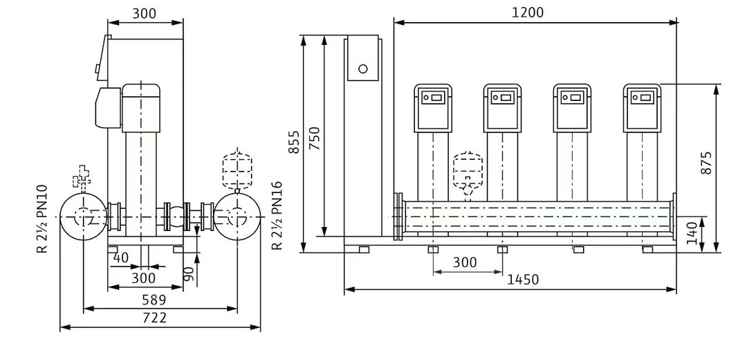 WILO Kompakte Druckerhöhungsanlage SiBoost Smart 4 HELIX VE407 Art. 2537347