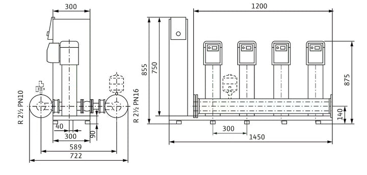 WILO Kompakte Druckerhöhungsanlage SiBoost Smart 4 HELIX VE407 Art. 2537347