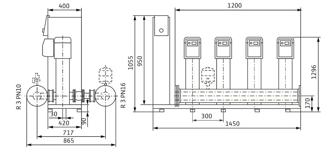 WILO Kompakte Druckerhöhungsanlage SiBoost Smart 4 HELIX VE1009 Art. 2536356