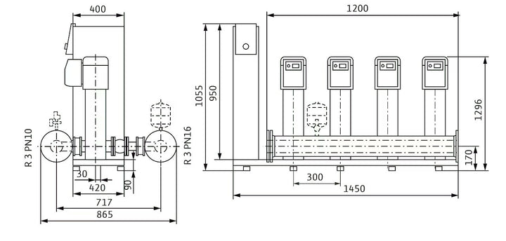 WILO Kompakte Druckerhöhungsanlage SiBoost Smart 4 HELIX VE1009 Art. 2536356