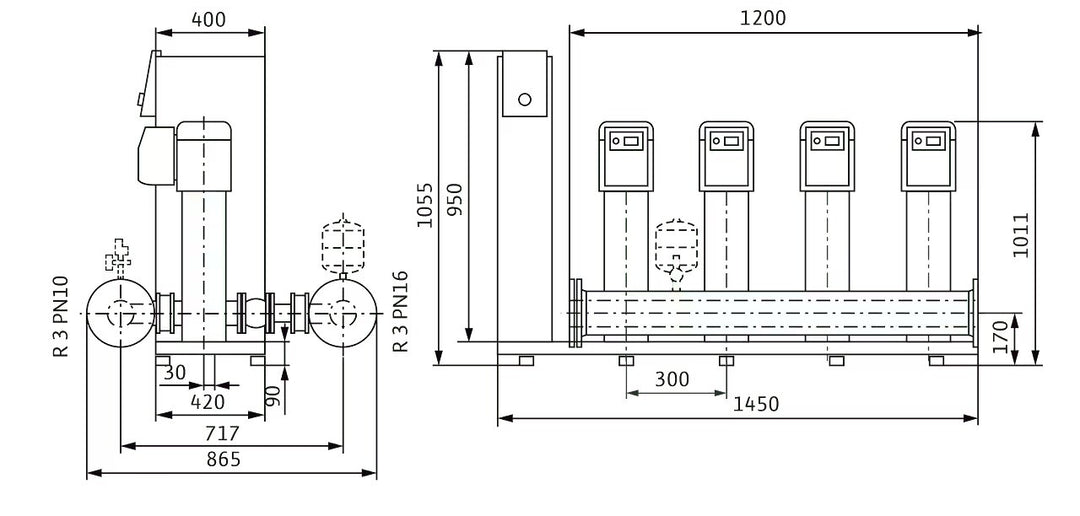 WILO Kompakte Druckerhöhungsanlage SiBoost Smart 4 HELIX VE1006 Art. 2536355