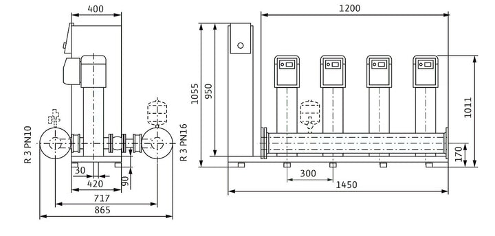 WILO Kompakte Druckerhöhungsanlage SiBoost Smart 4 HELIX VE1006 Art. 2536355