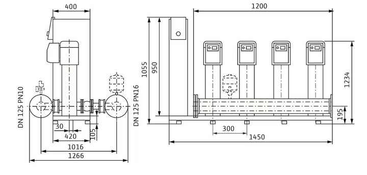 WILO Kompakte Druckerhöhungsanlage SiBoost Smart 4 HELIX VE2204-ES Art. 2547346