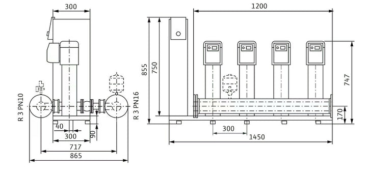 WILO Kompakte Druckerhöhungsanlage SiBoost Smart 4 HELIX VE1002 Art. 2536353