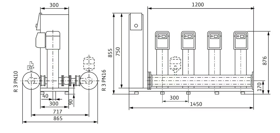WILO Kompakte Druckerhöhungsanlage SiBoost Smart 4 HELIX VE1004 Art. 2536354