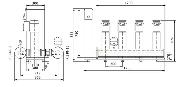 WILO Kompakte Druckerhöhungsanlage SiBoost Smart 4 HELIX VE1004 Art. 2536354