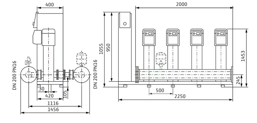 WILO Kompakte Druckerhöhungsanlage SiBoost Smart 4 HELIX VE5203-ES Art. 2547369