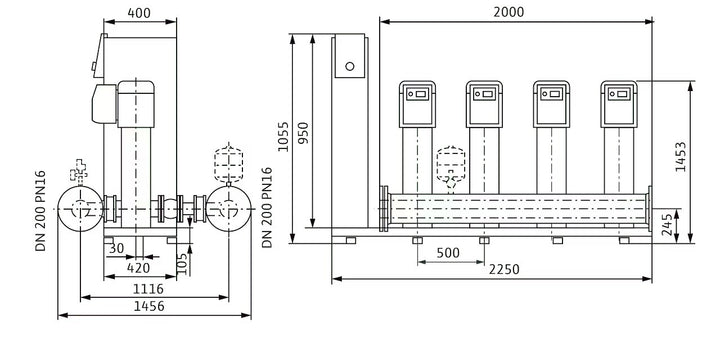 WILO Kompakte Druckerhöhungsanlage SiBoost Smart 4 HELIX VE5203-ES Art. 2547369