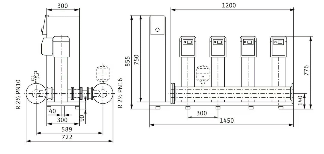 WILO Kompakte Druckerhöhungsanlage SiBoost Smart 4 HELIX VE405 Art. 2537624