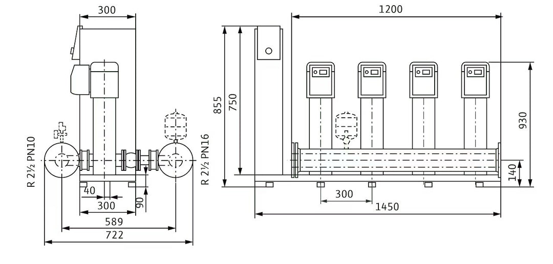 WILO Kompakte Druckerhöhungsanlage SiBoost Smart 4 HELIX VE606 Art. 2536379