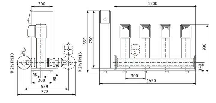 WILO Kompakte Druckerhöhungsanlage SiBoost Smart 4 HELIX VE606 Art. 2536379