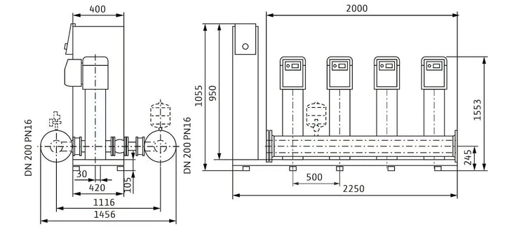 WILO Kompakte Druckerhöhungsanlage SiBoost Smart 4 HELIX VE5204-ES Art. 2547370