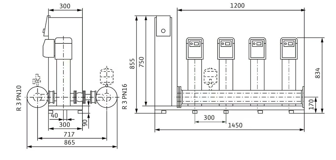 WILO Kompakte Druckerhöhungsanlage SiBoost Smart 4 HELIX VE1003 Art. 2537351